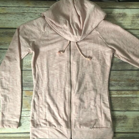 Blush pink Zip up Hoodie - Picture 1 of 6